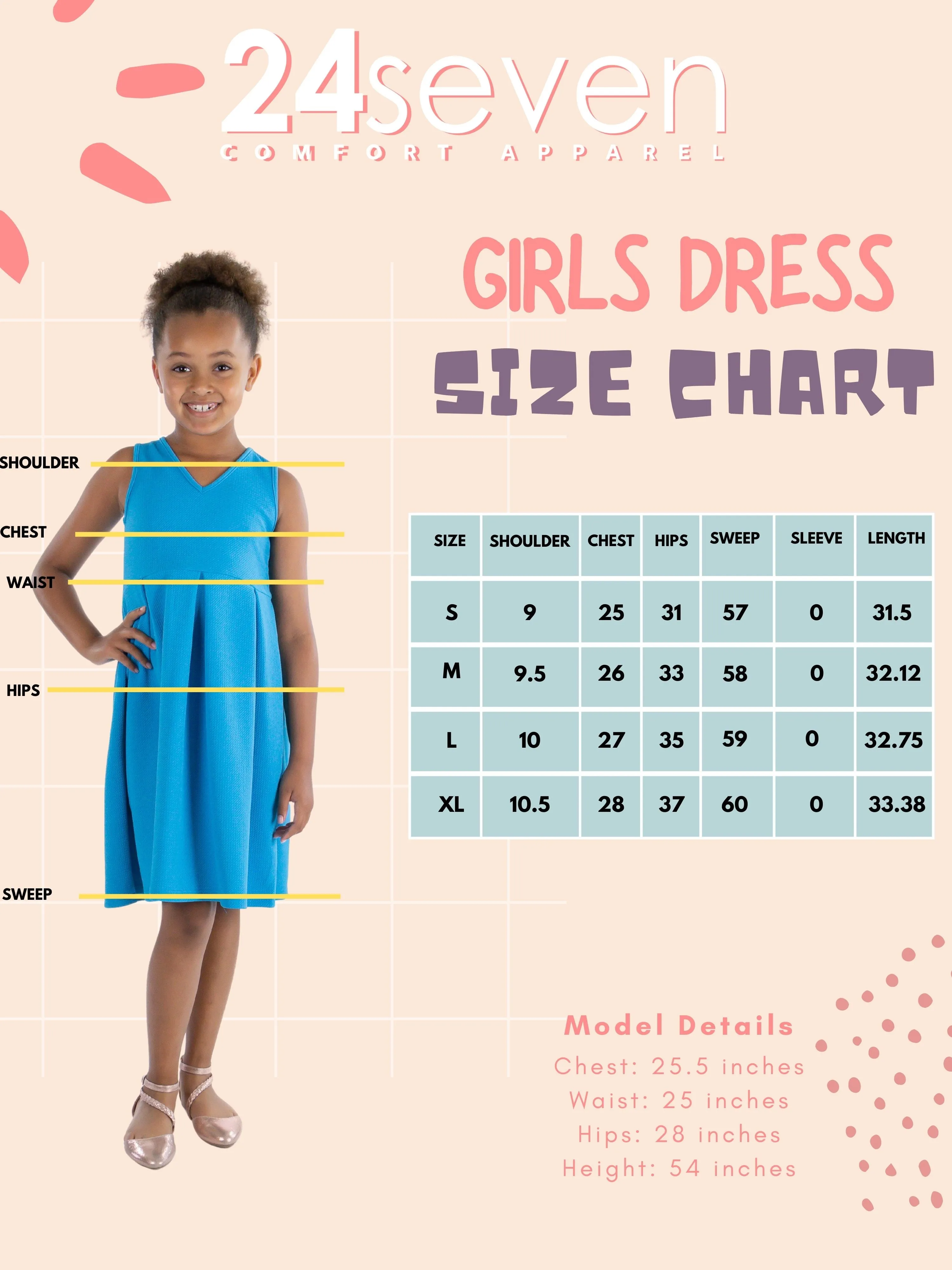 24seven Comfort Apparel Girls Sleeveless Pleated Party Dress