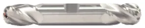 3/8" End Mill Double End Ball. W/Weldon Flats. Flute Length 3/4" OAL 3-1/2" - 2 Flutes - Uncoated