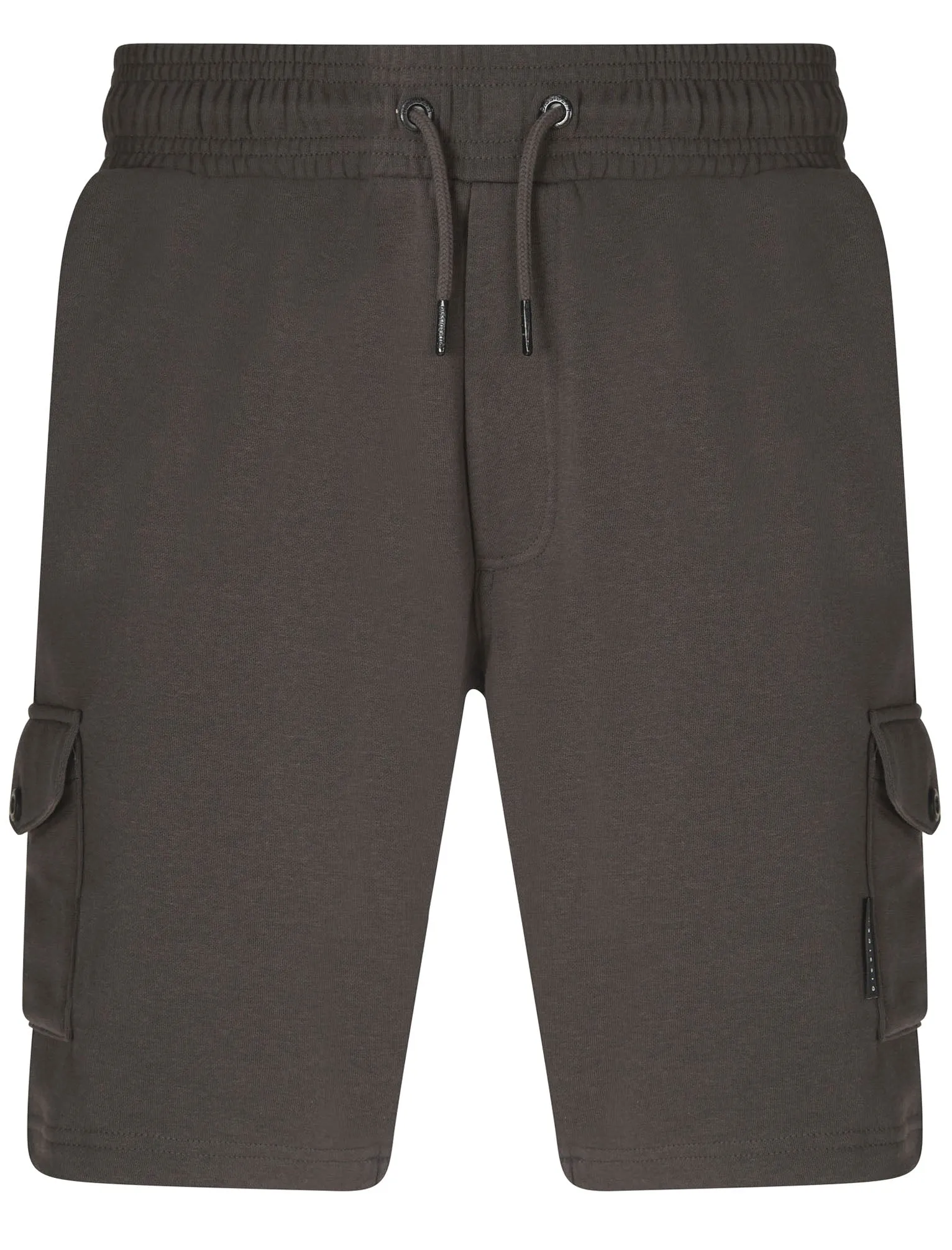 Aidan Brushback Fleece Cargo Jogger Shorts in Asphalt Grey  - Dissident