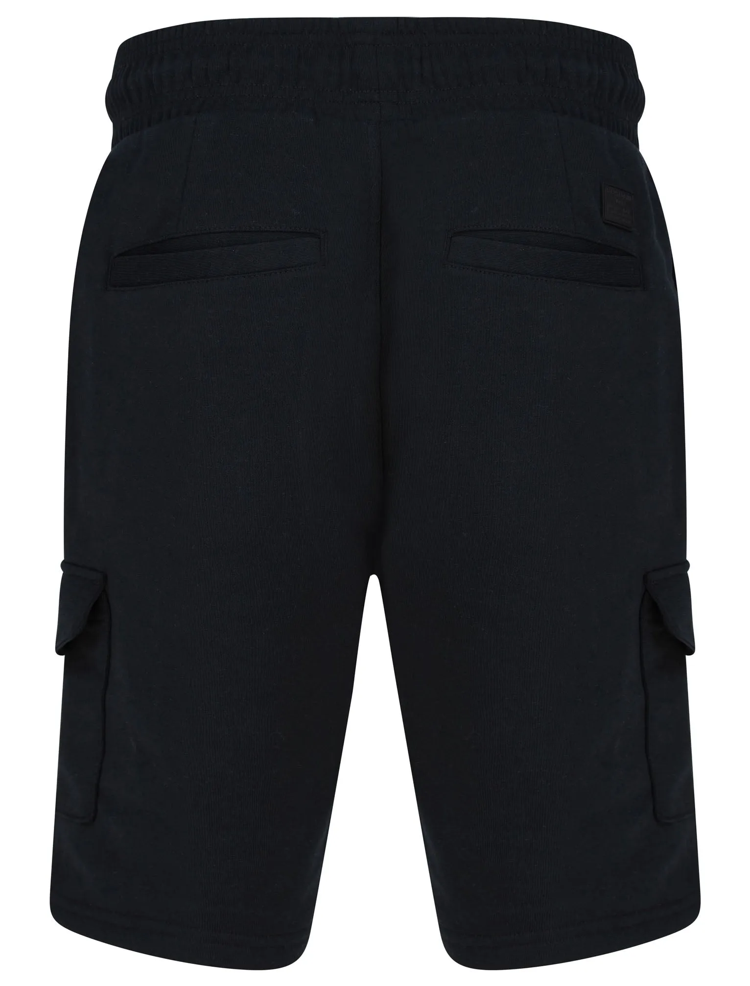 Aidan Brushback Fleece Cargo Jogger Shorts in Jet Black  - Dissident