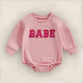 BABE Applique sweatshirt romper