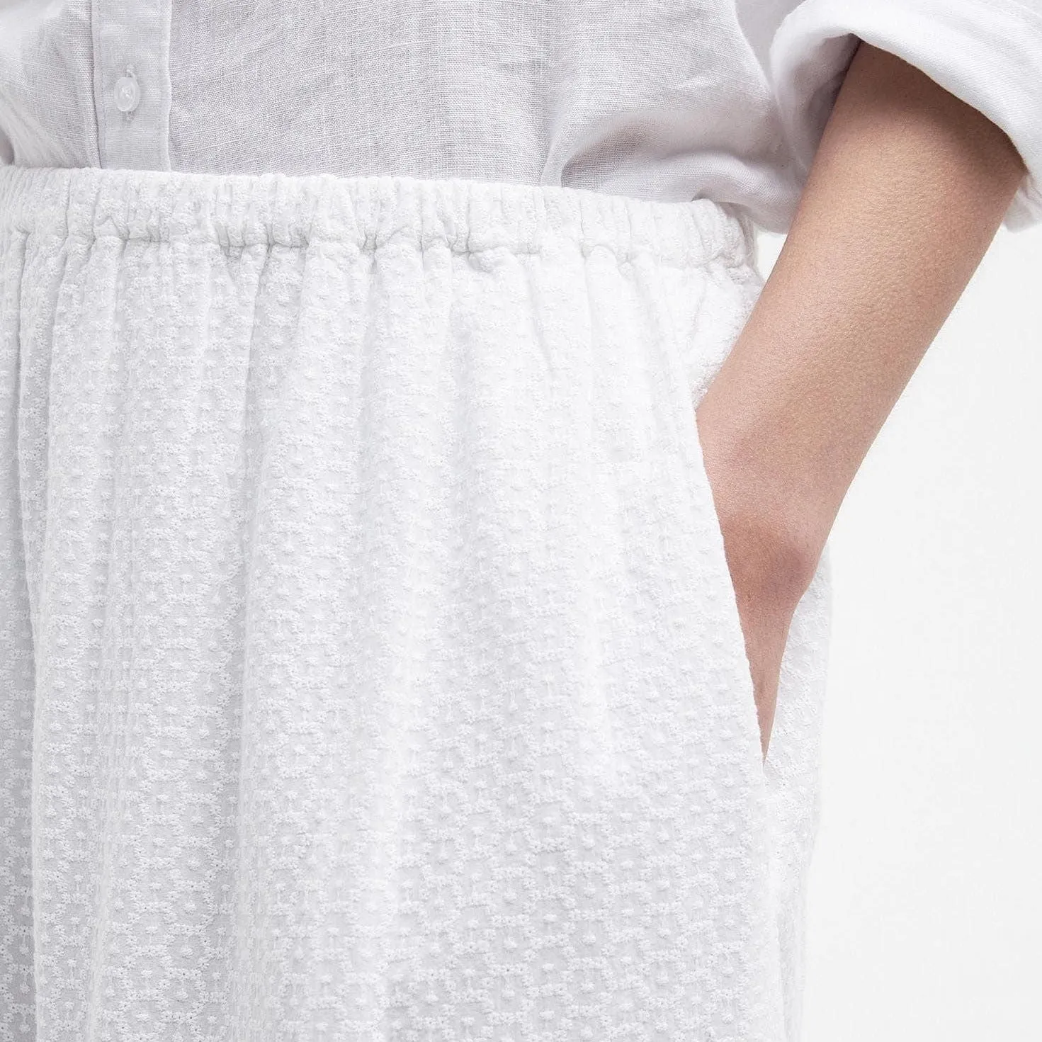 Barbour Kelley Midi Skirt in White