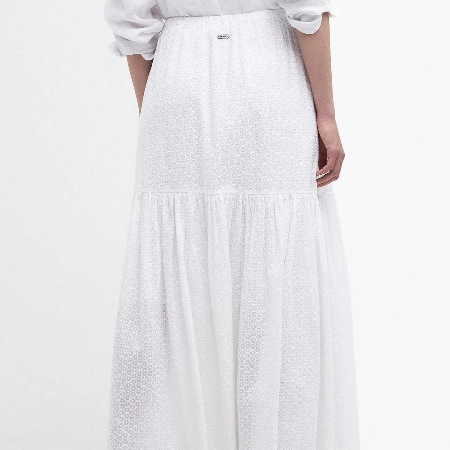 Barbour Kelley Midi Skirt in White