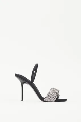 Black & Silver Julie Crystal Sandal