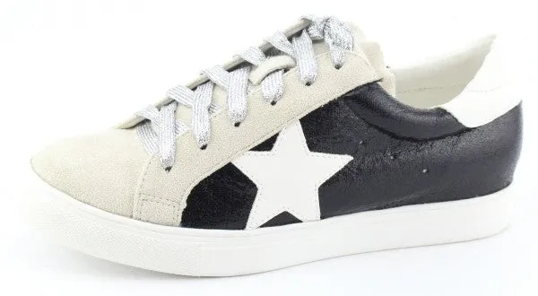 Black Metallic Star Sneaker