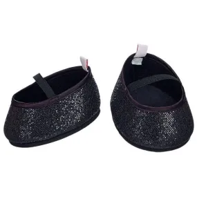 Black Sparkle Flats