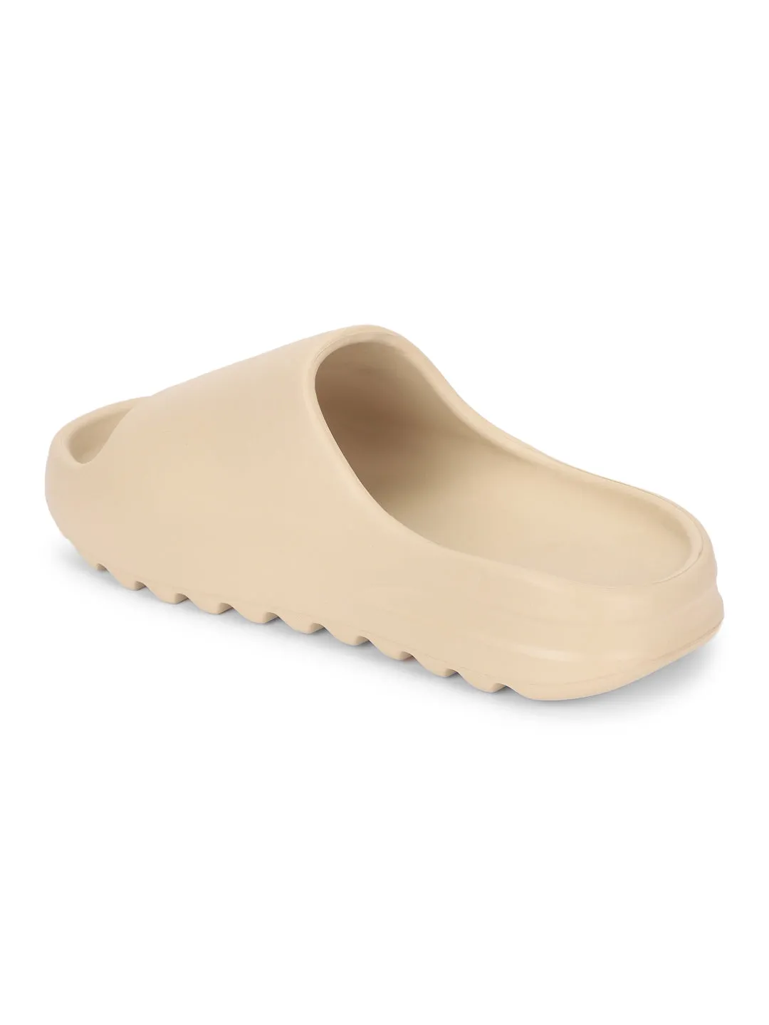 Bone PU Open Toe Slip Ons (TC-RS3091-BON)