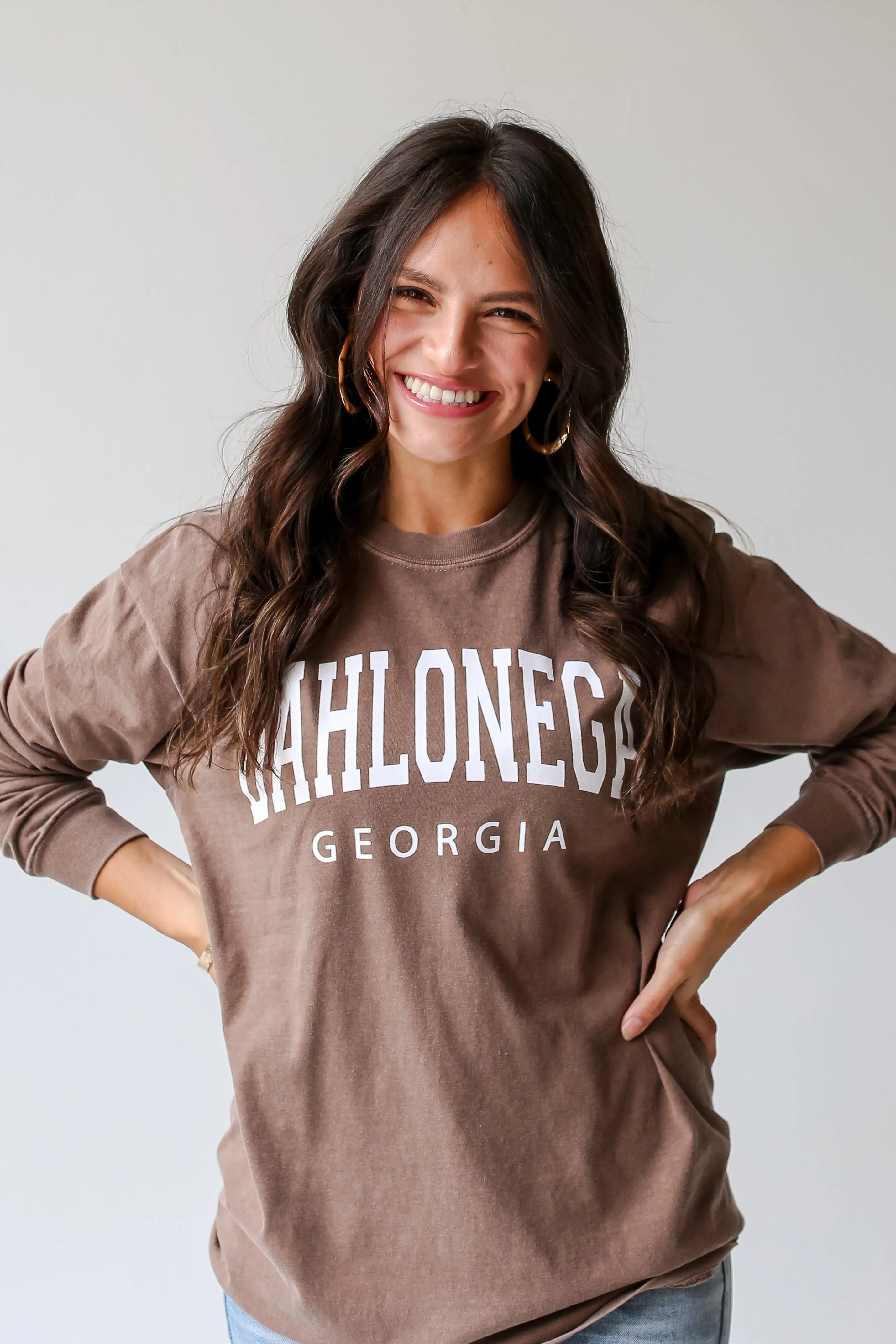 Brown Dahlonega Georgia Long Sleeve Tee