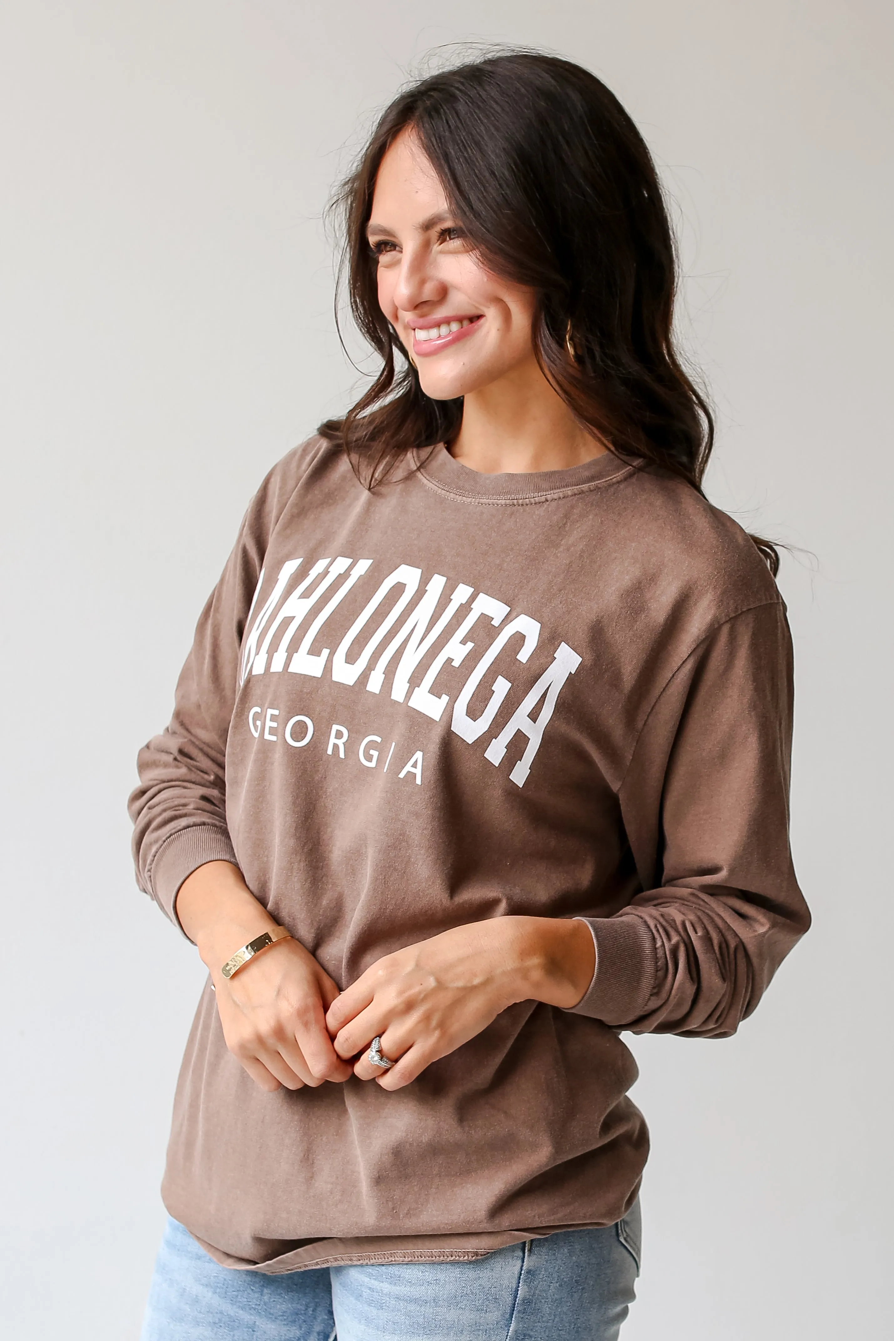 Brown Dahlonega Georgia Long Sleeve Tee