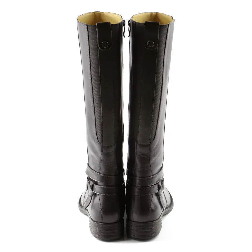 Bussola Women's Trapani Elastic Knee-High Boots - Black BW1591