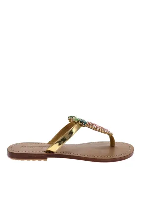 Cabo San Lucas Pineapple Embellished Sandals