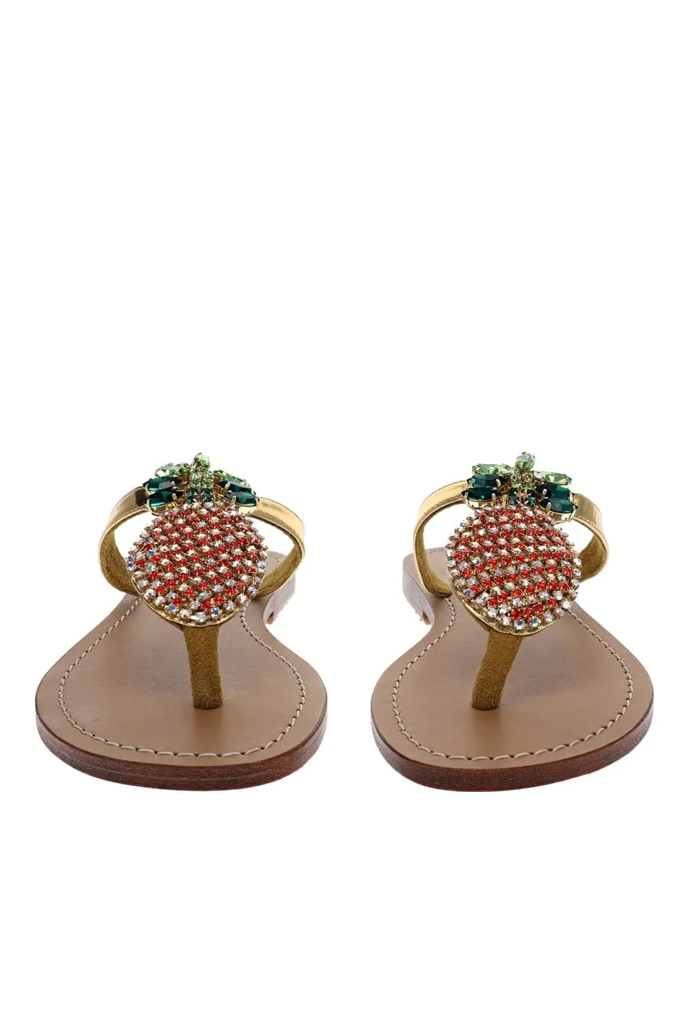 Cabo San Lucas Pineapple Embellished Sandals