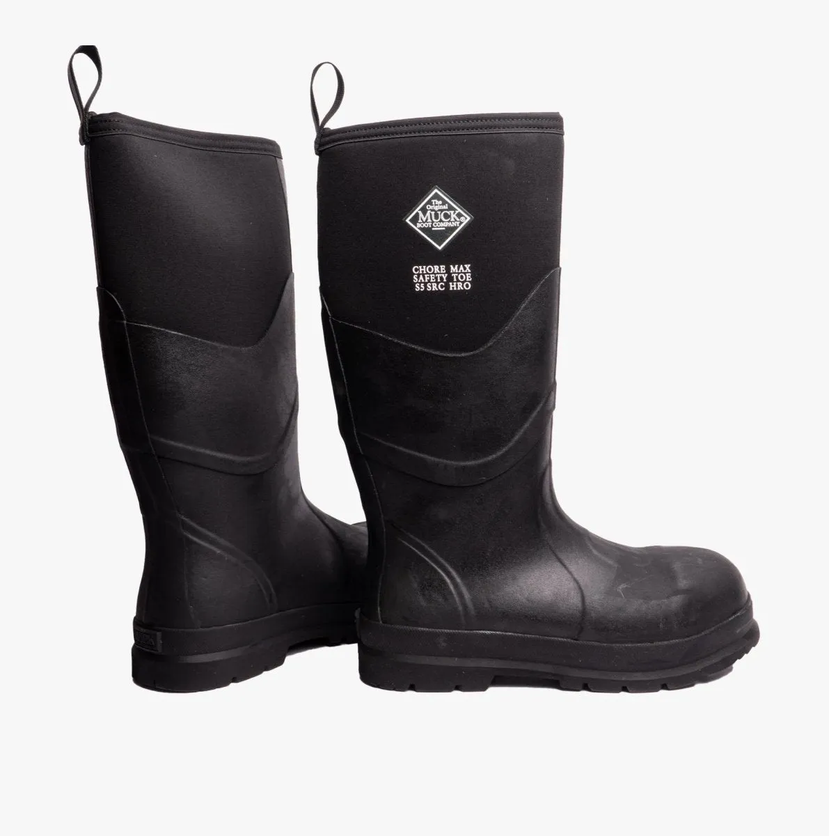 CHORE MAX S5 Unisex Rubber Safety Wellington Boots Black