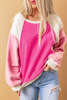 Colorblock Fleece Long Sleeve Sweatshirt