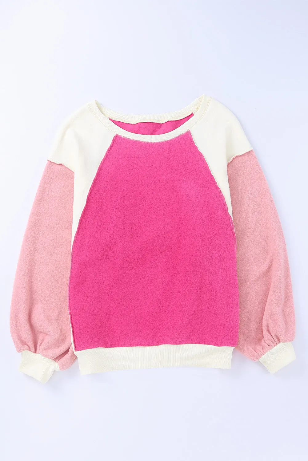 Colorblock Fleece Long Sleeve Sweatshirt