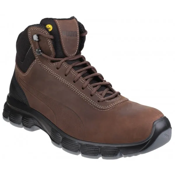 CONDOR MID Mens Nubuck Safety Boots Brown