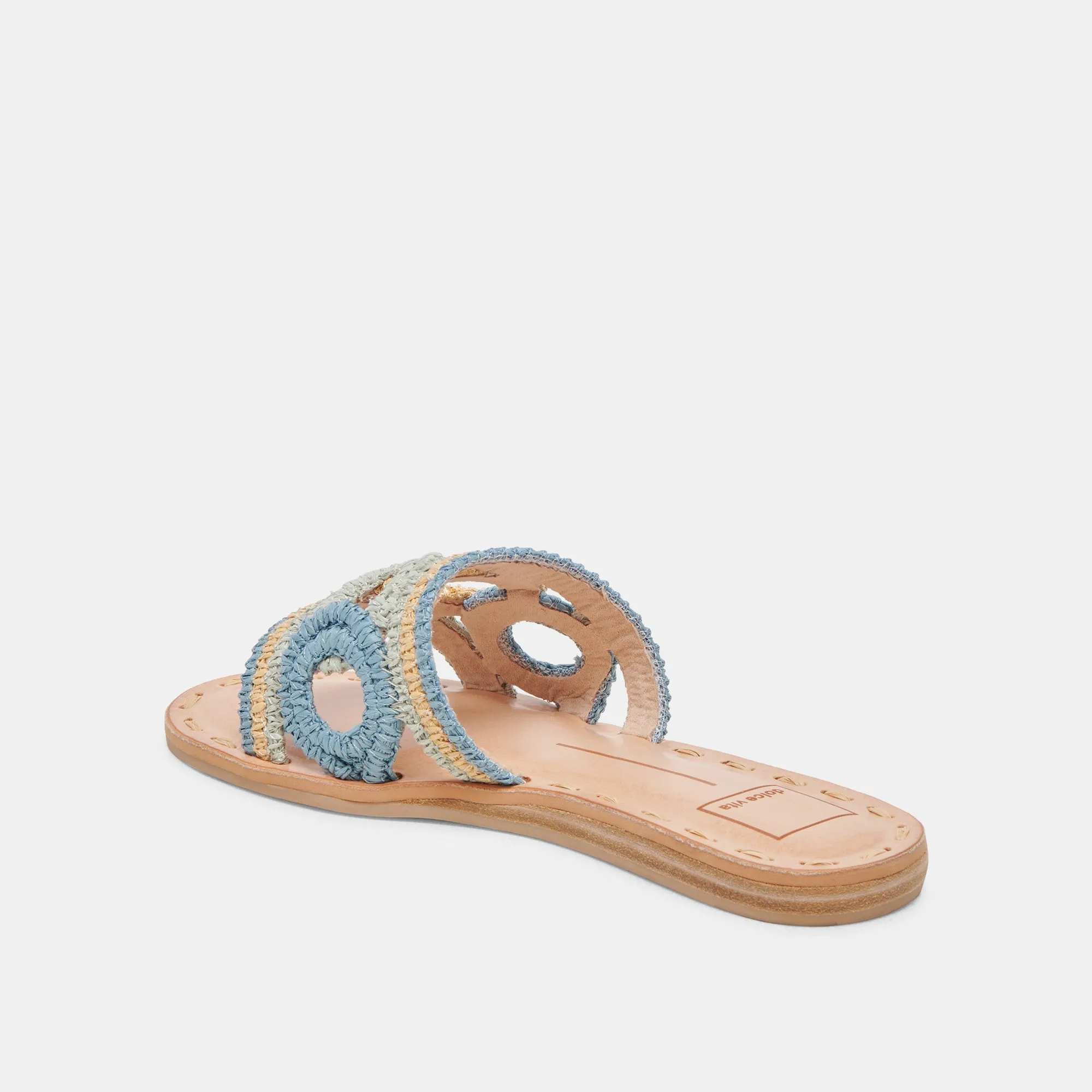 DANY SANDALS BLUE MULTI RAFFIA