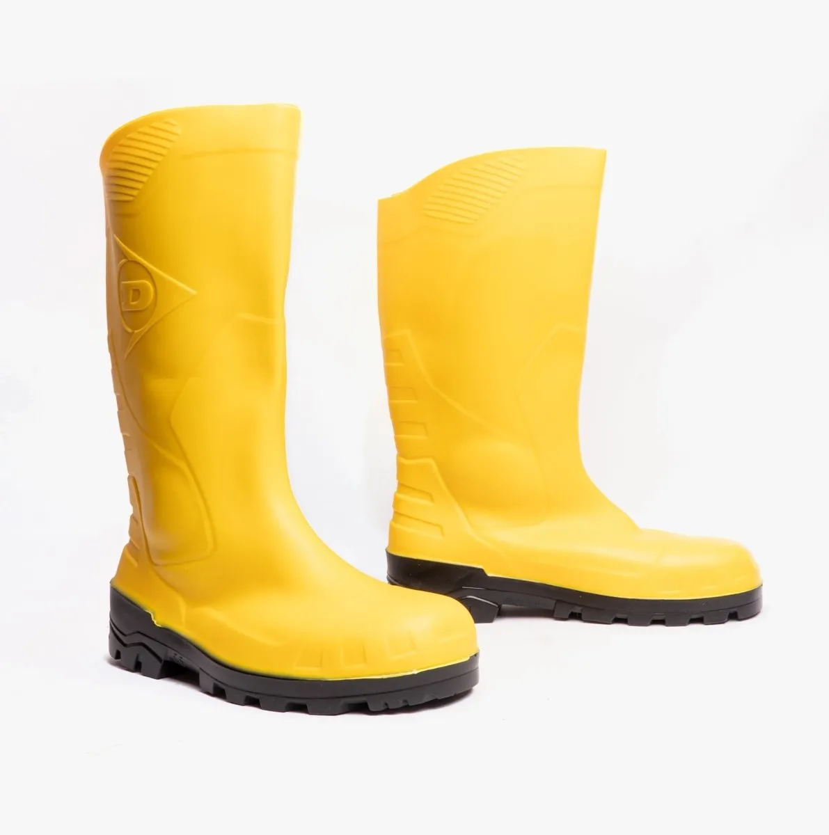 DEVON Unisex Steel Safety Wellington Boots Yellow