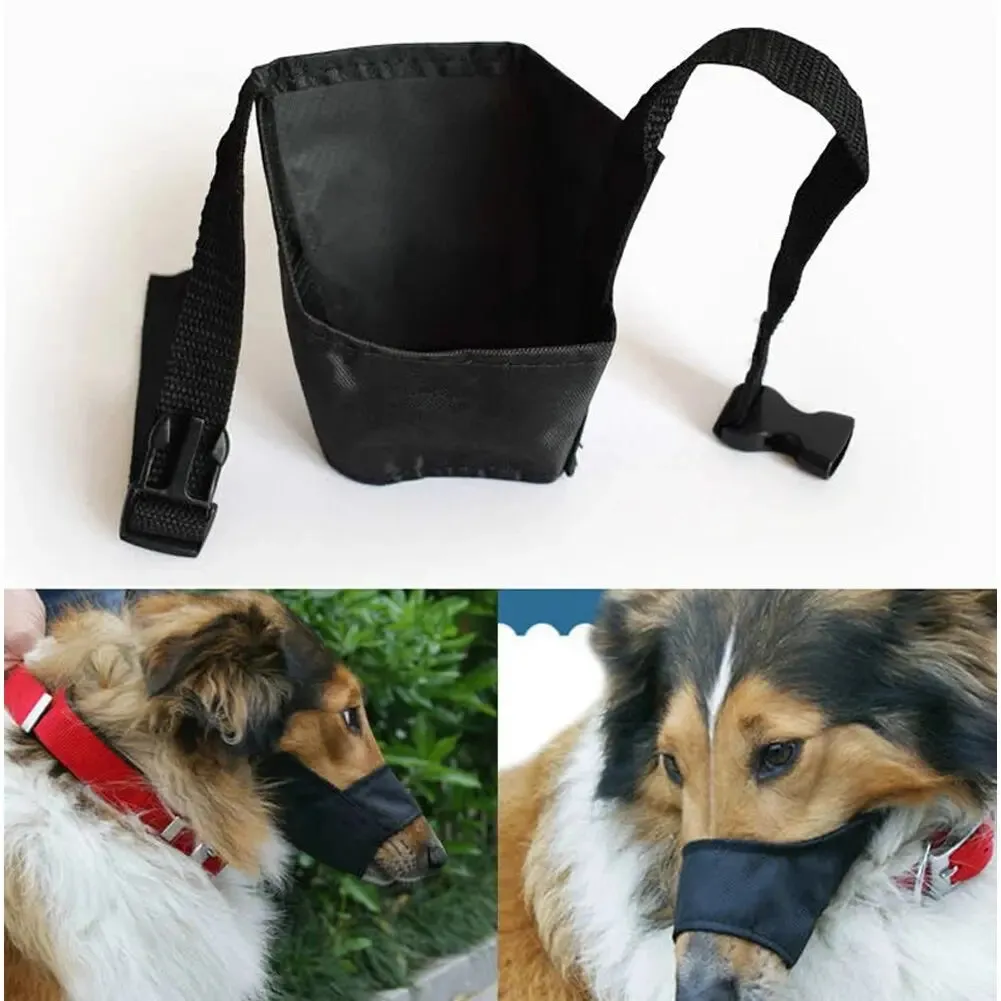 Dog Muzzle Adjustable Soft Breathable Nylon