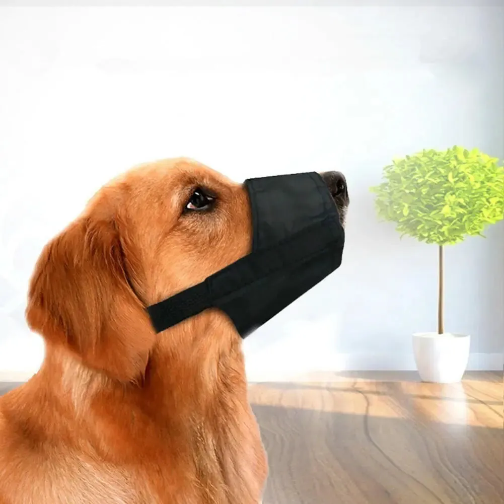 Dog Muzzle Adjustable Soft Breathable Nylon