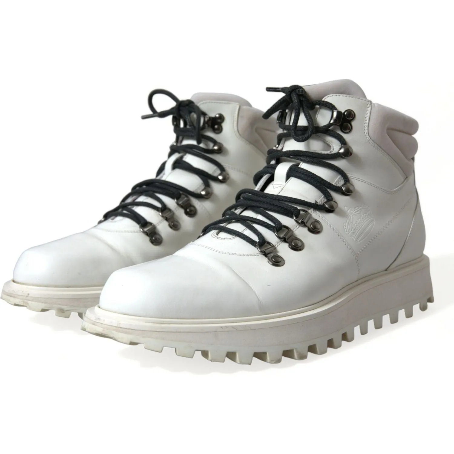 Dolce & Gabbana Pristine White Italian Ankle Boots