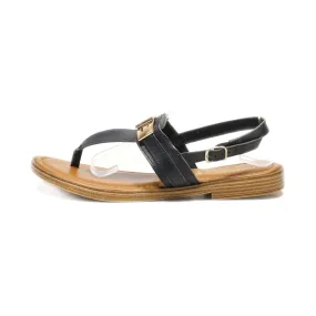 Easy Street Tuscany Flat Sandals Leather Black Colour For Women