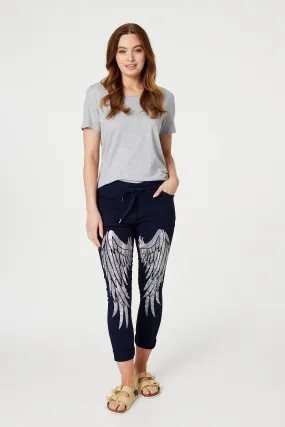 Embellished Tie Waist Trousers