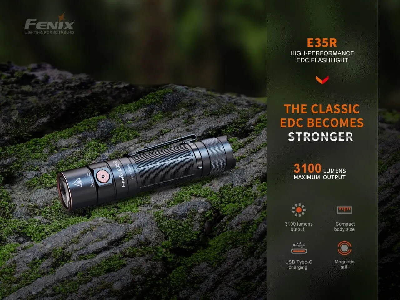 Fenix E35R High Performance Rechargeable LED Flashlight