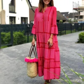 Flared Sleeve Resort Dress