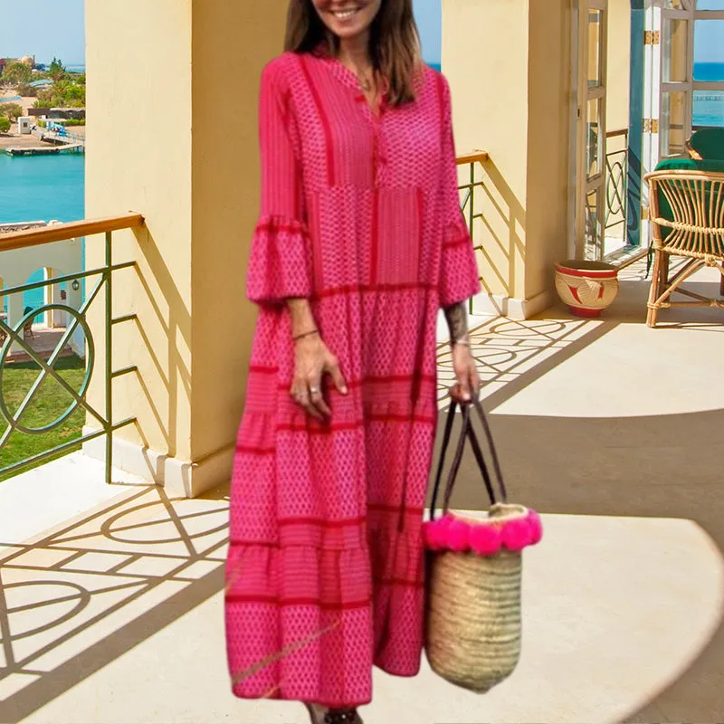 Flared Sleeve Resort Dress