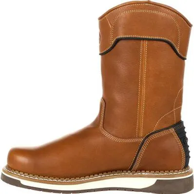 Georgia Men's AMP LT Wedge Pull-On Soft Toe Work Boot - Brown - GB00349