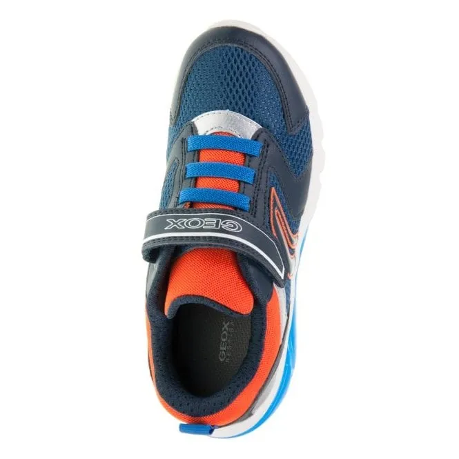 GEOX Boys J Ciberdron C Trainer Navy/Orange