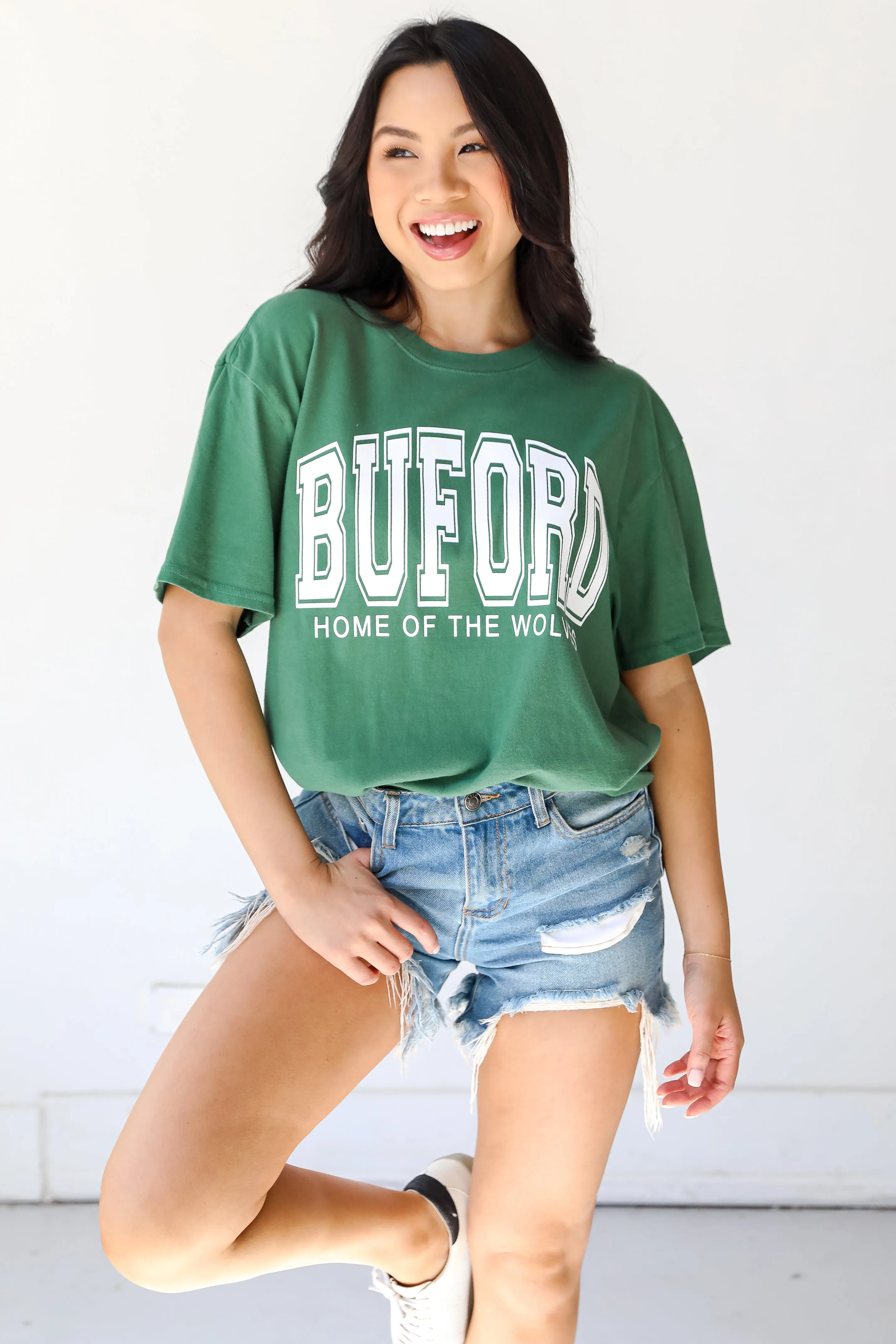 Green Buford Home Of The Wolves Tee