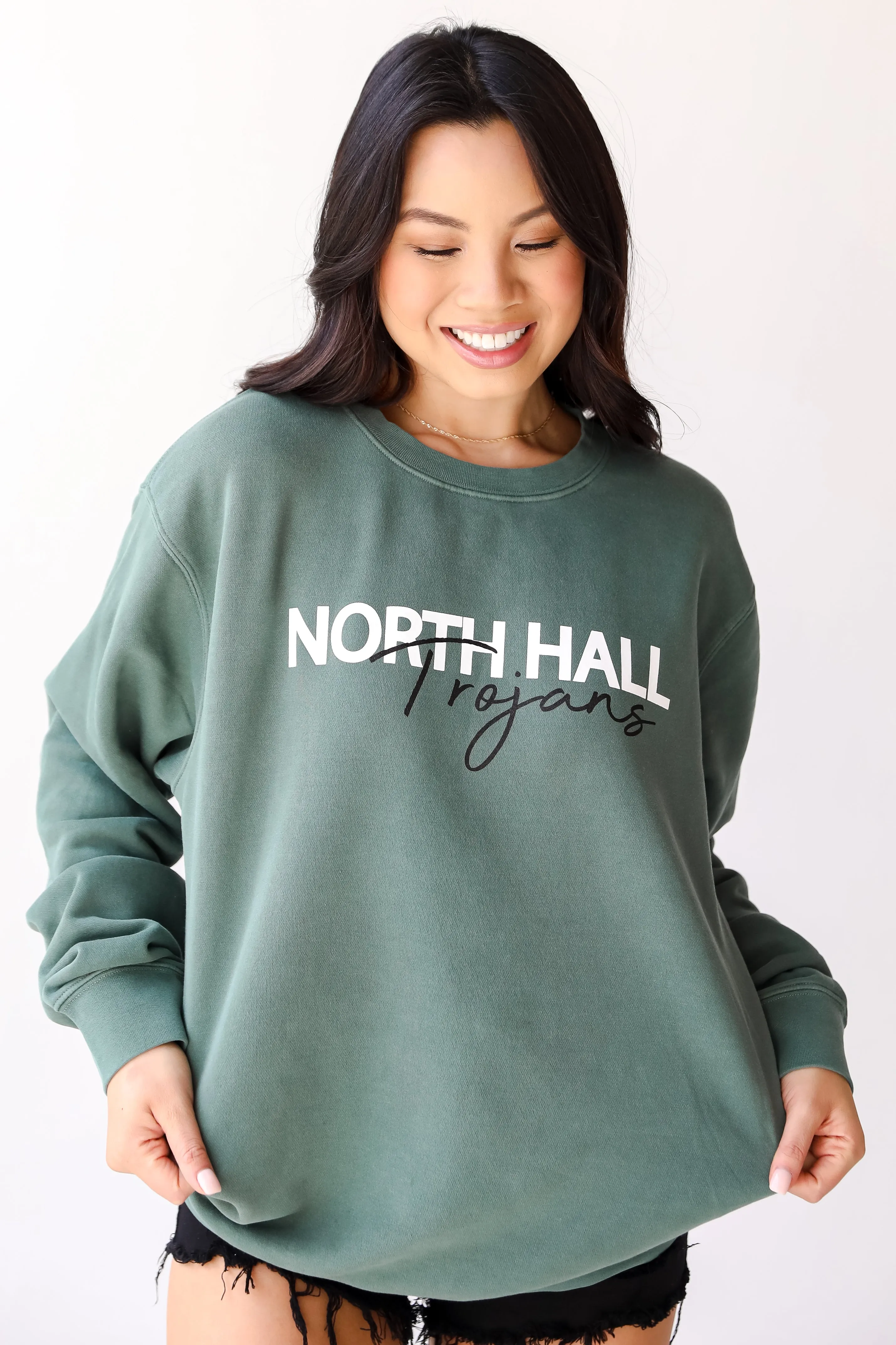 Green North Hall Trojans Sweatshirt