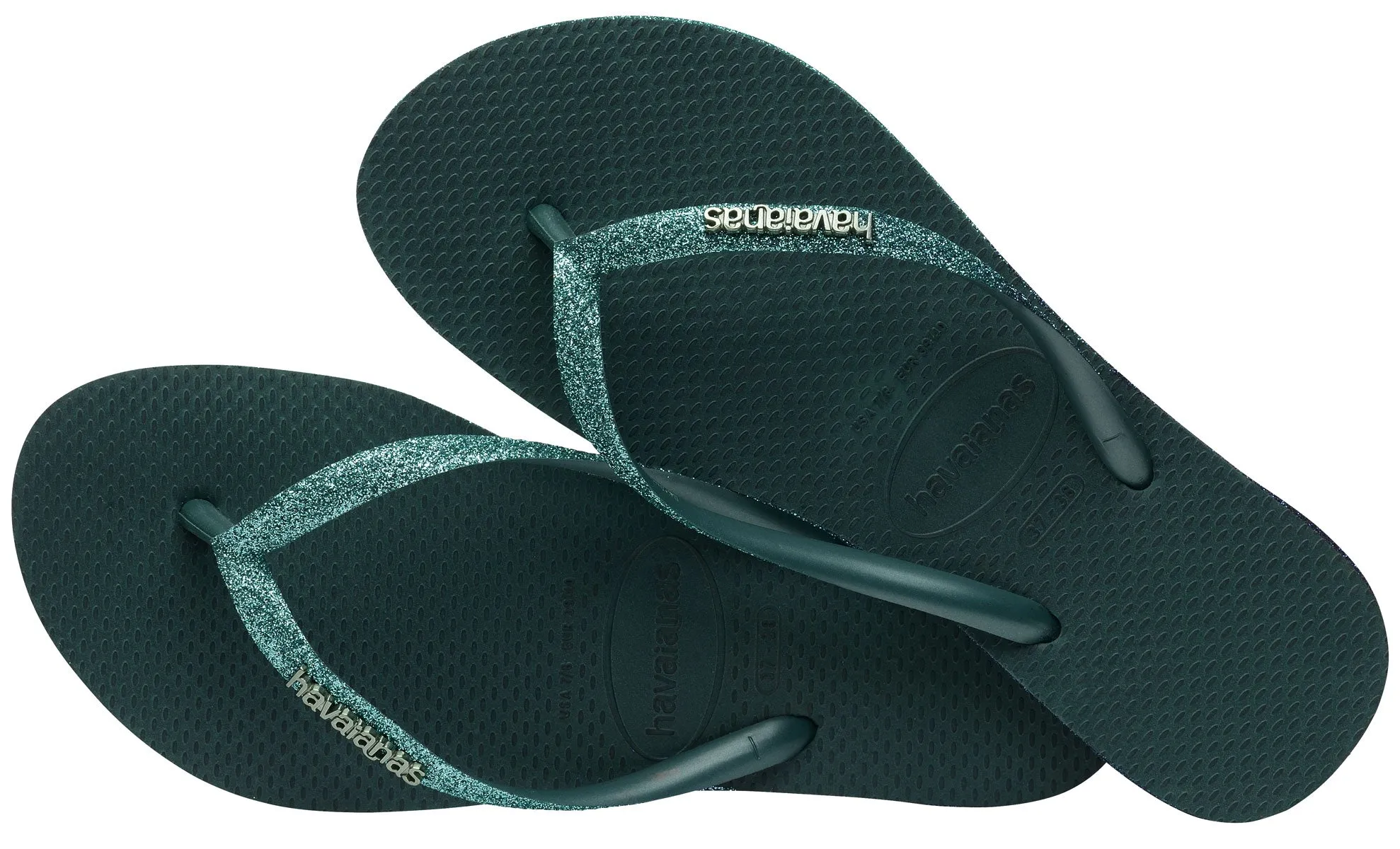 Havaianas Slim Sparkle II In Green for Women