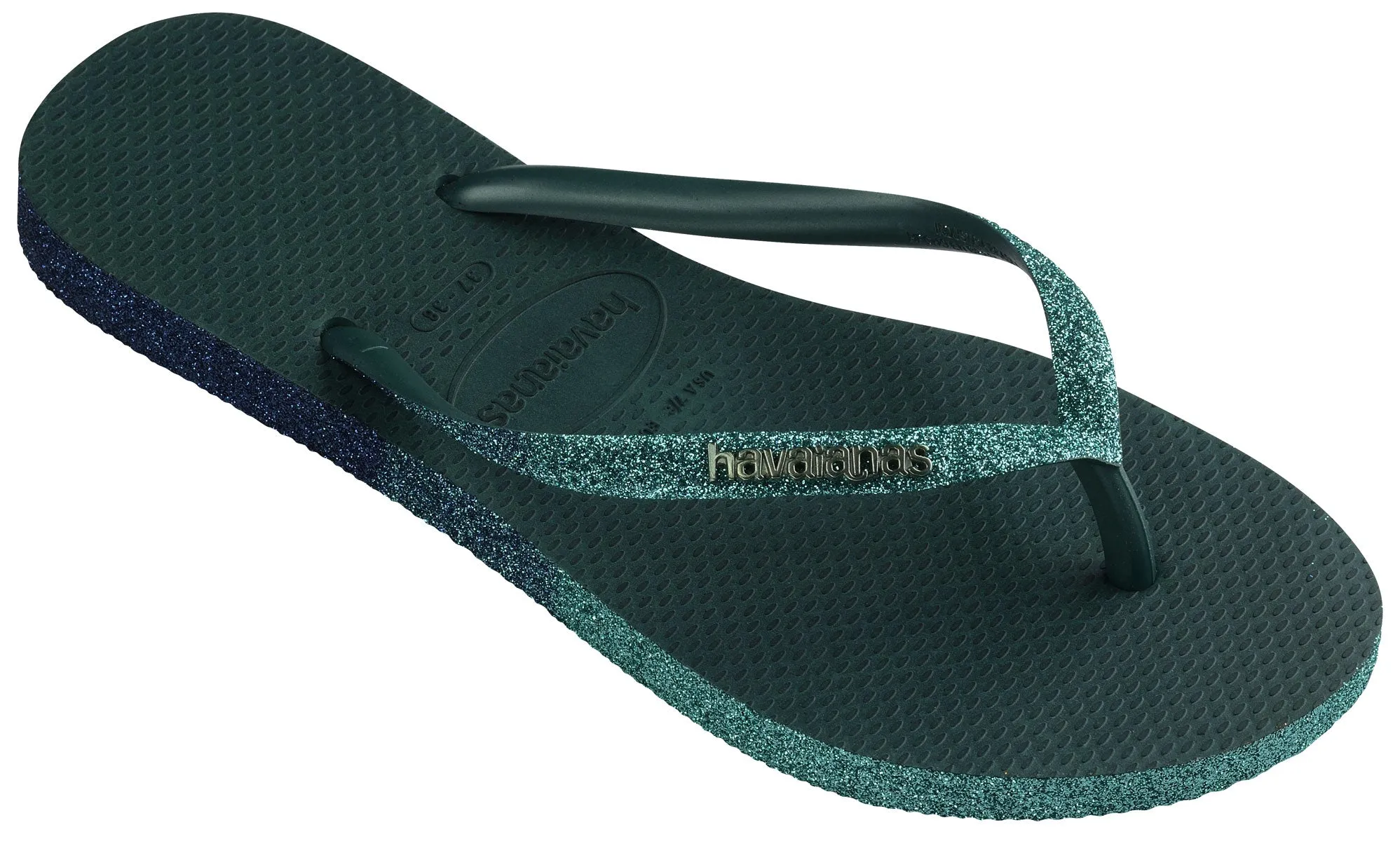 Havaianas Slim Sparkle II In Green for Women