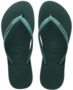 Havaianas Slim Sparkle II In Green for Women