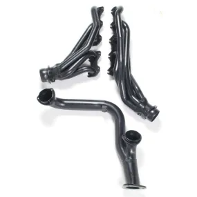 Hedman Hedders Street Headers - 1.5 in Primary - Stock Collector Flange - Y-Pipe Included - Black Paint - Ford V10 - Ford Fullsize Truck 1999-2005