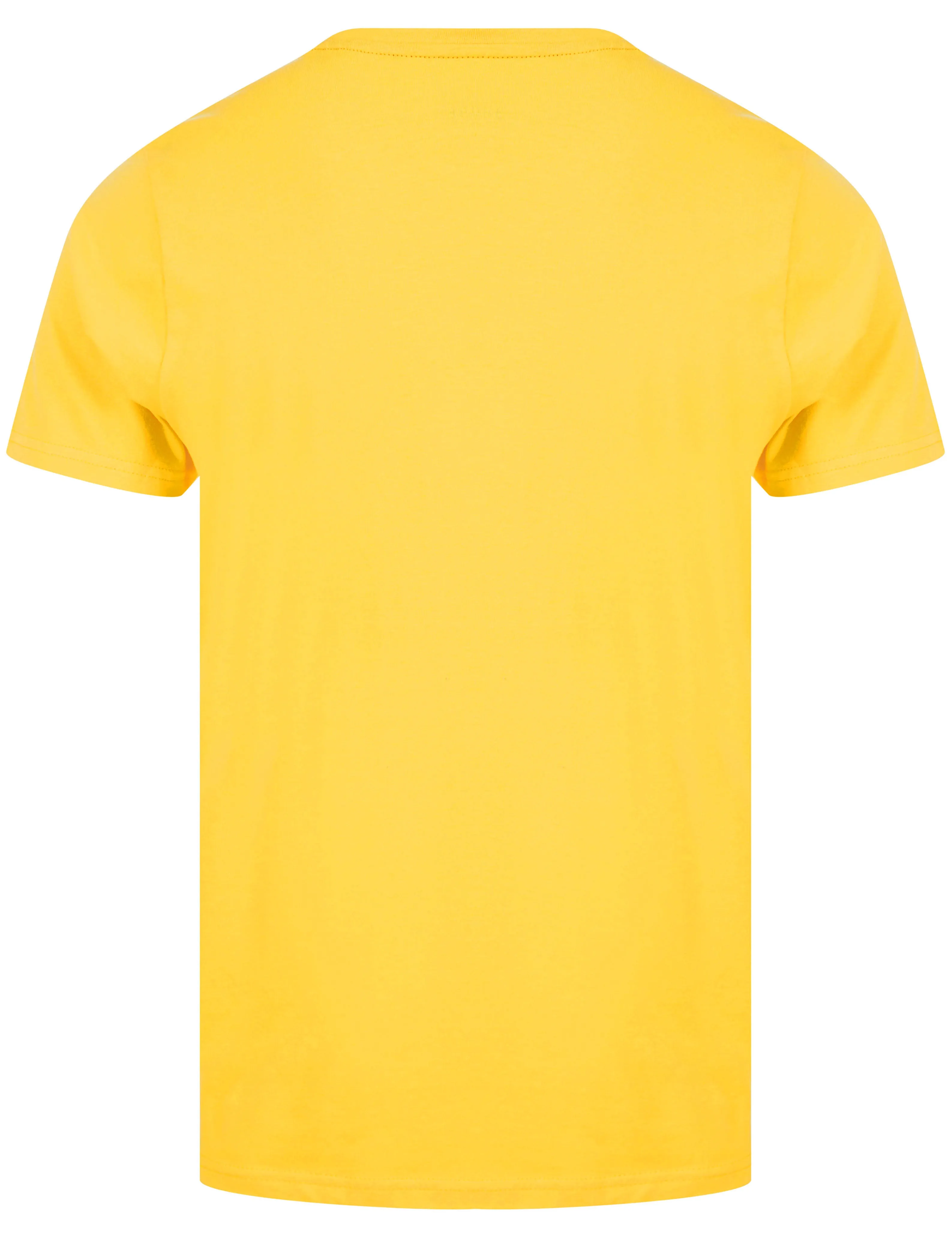 Honolulu Motif Cotton Jersey T-Shirt in Banana - South Shore