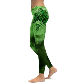 Irish Smoking Shamrock Leggings