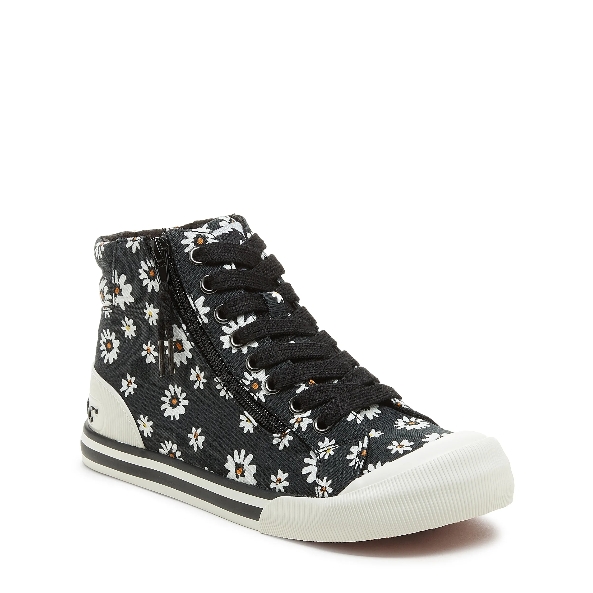 Jazzin Black Daisy High-top Trainers