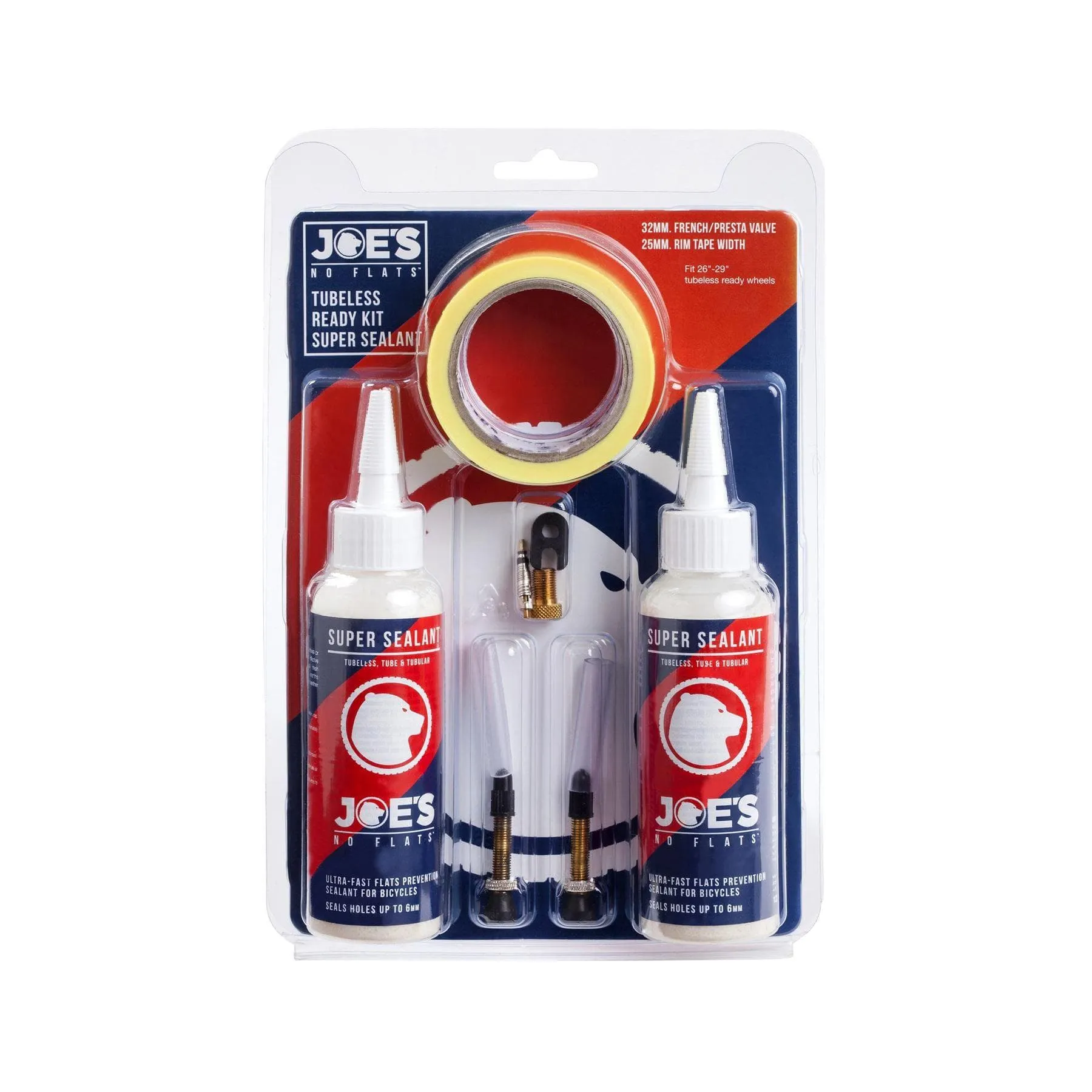 Joe'S No Flats Tubeless Ready Kit (Super Sealant):  48Mm / 21Mm