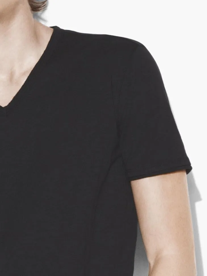 John Varvatos The Short Sleeve Raw Edge V-Neck Tee