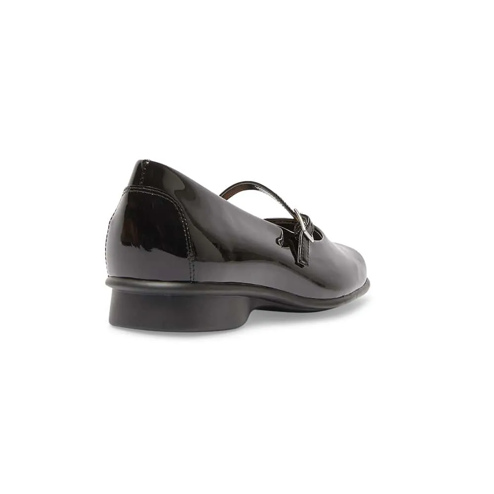 Katrina Flat in Black Patent