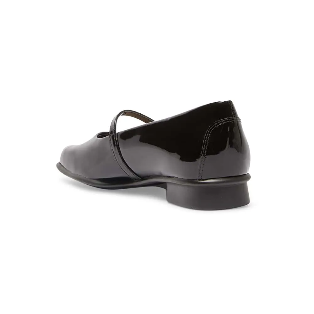 Katrina Flat in Black Patent