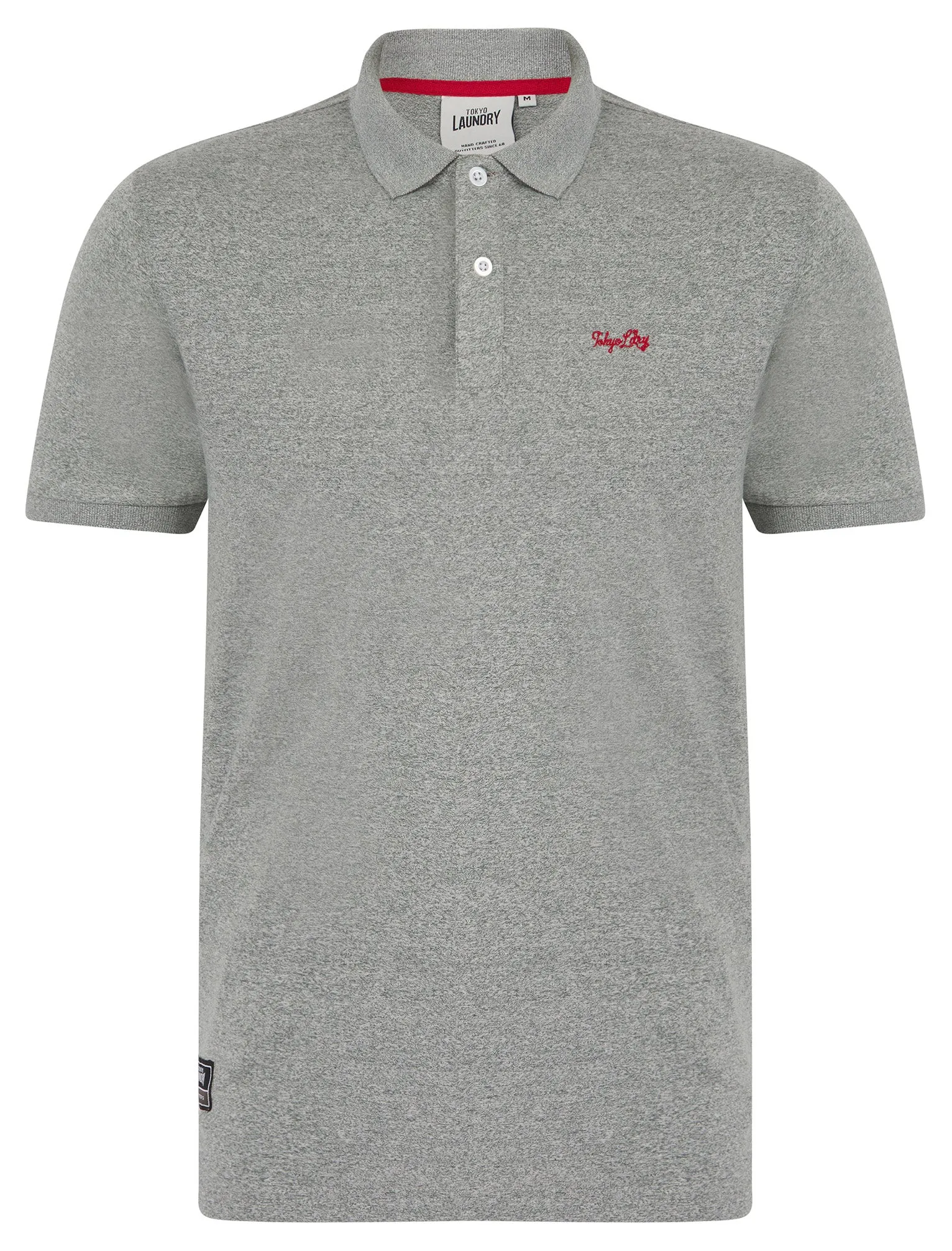 Kieran 2 Grindle Cotton Blend Jersey Polo Shirt in Light Grey - Tokyo Laundry