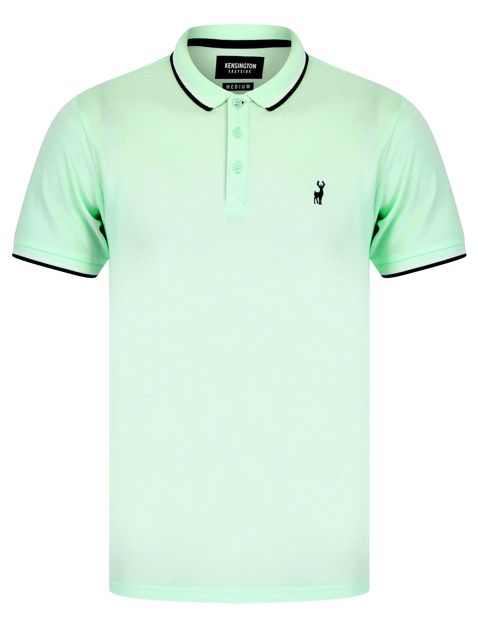 Kiso Cotton Pique Polo Shirt in Bay Green - Kensington Eastside