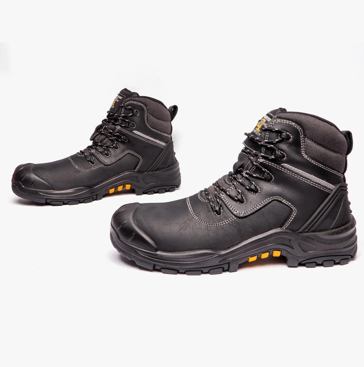 M426A Mens Non-Metal Leather Safety Boots Black