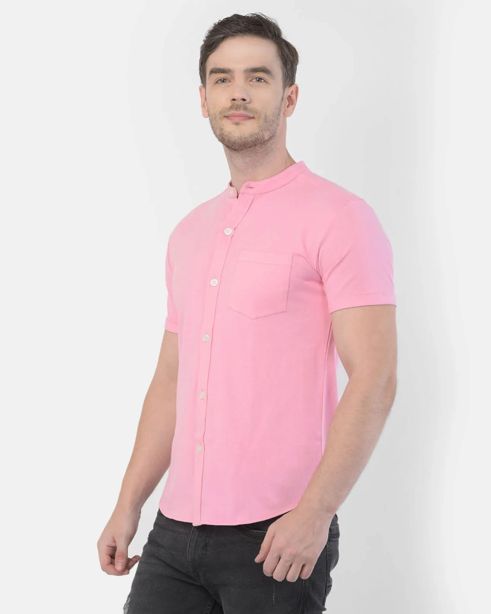 Melange Original Pique Shirt: Salmon