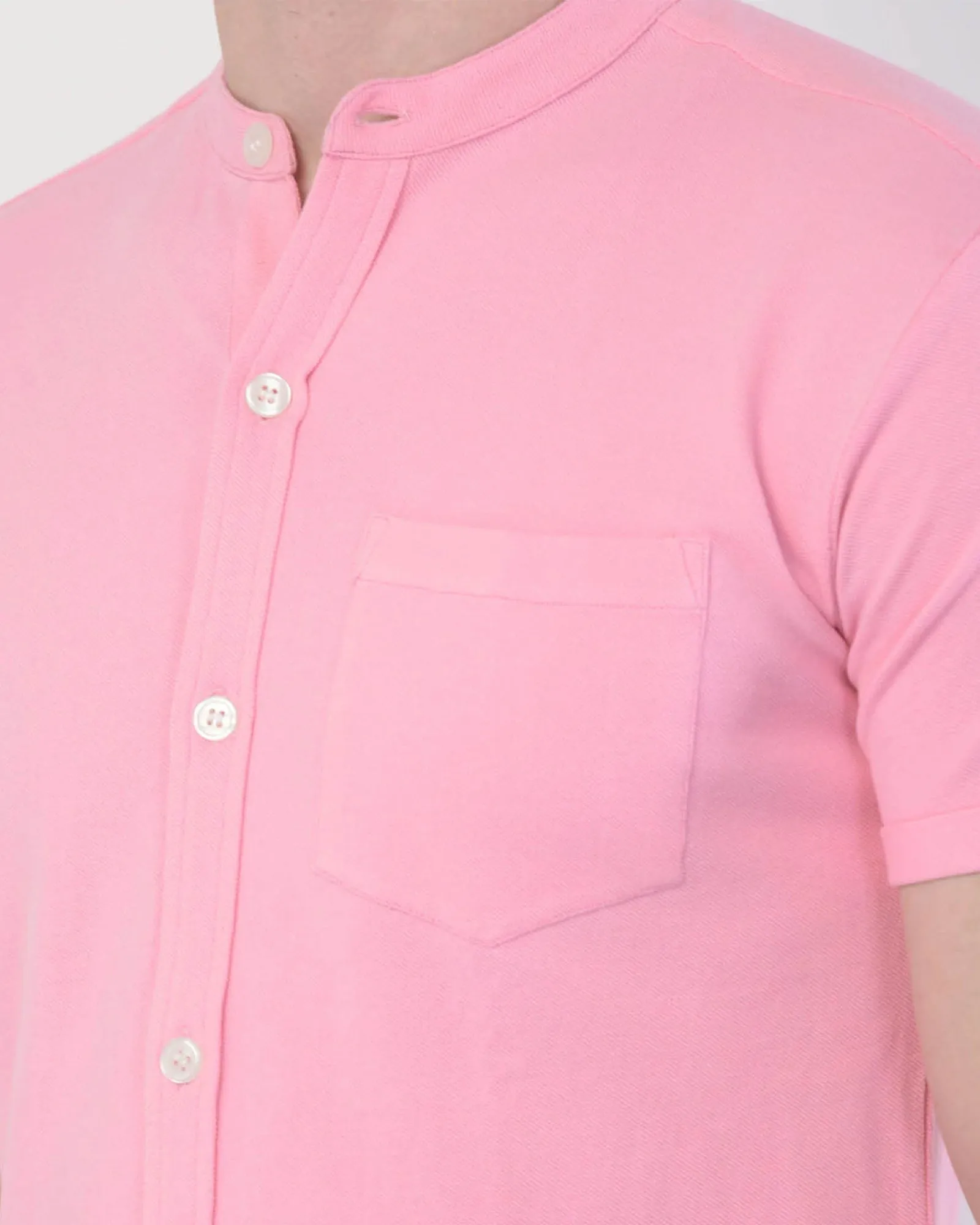 Melange Original Pique Shirt: Salmon